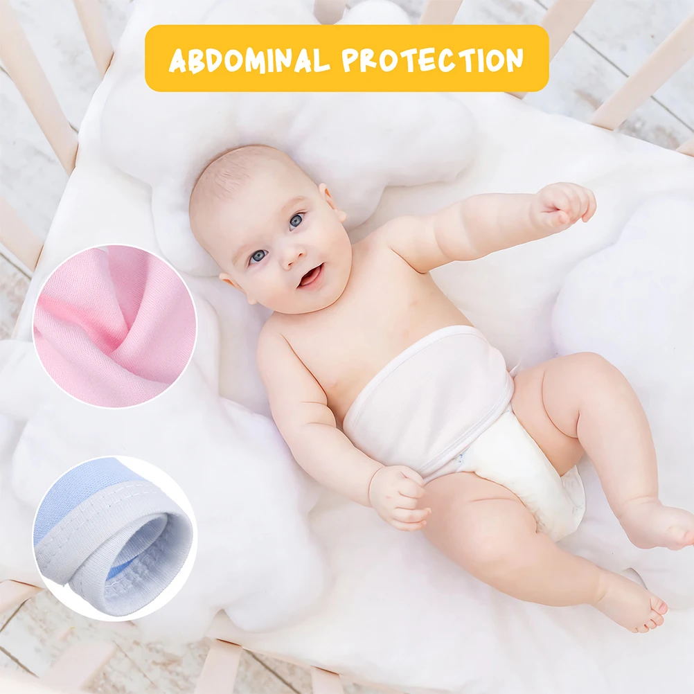 

6pcs Baby Belly Band Cotton Navel Belt for Newborn White 2each Soft Adjustable Warm Protective Diaper Sleep