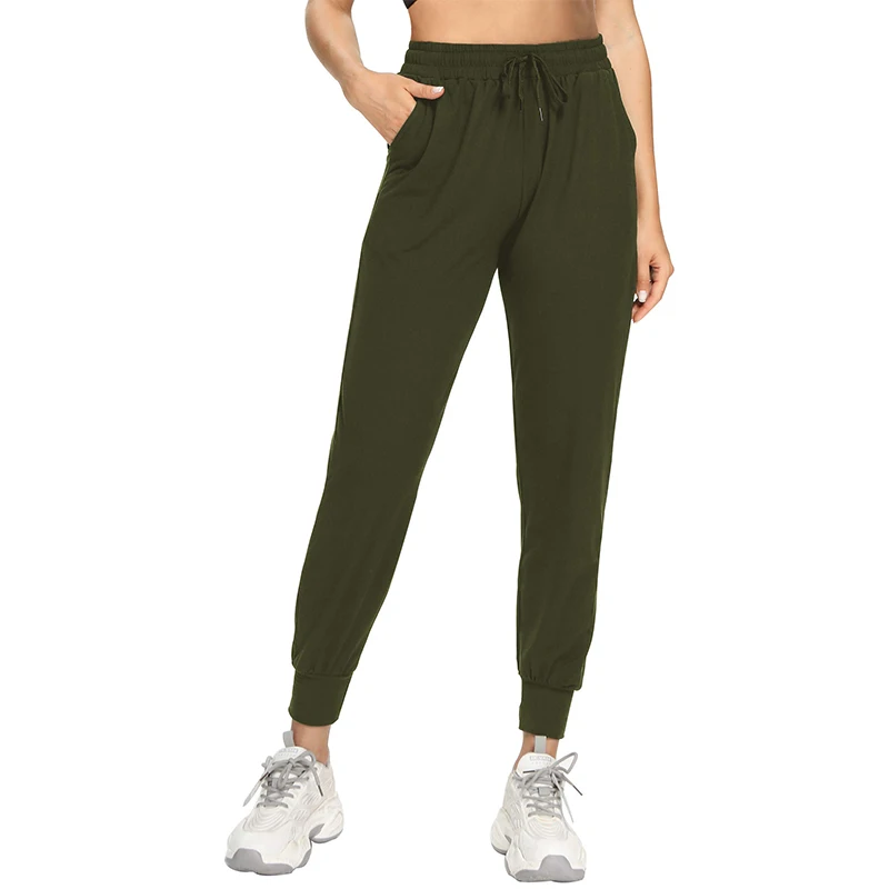 DeanFire Outdoor Sports Drawstring Waist Women's Jogger Track Cuff Sweatpants with Pockets for Yoga Workout