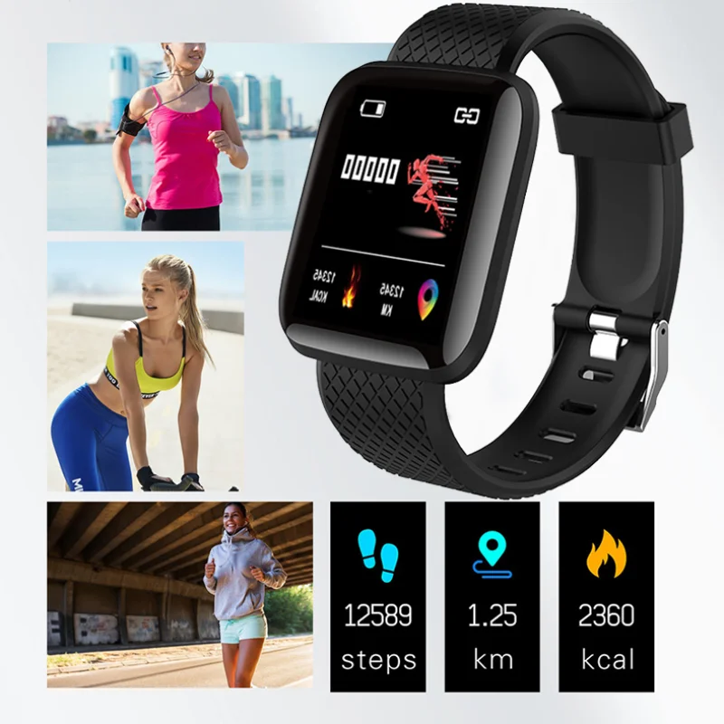 Smart Sports Watch Fitness Heart Rate Call WhatsApp Reminder Pedometer Wristwatch For Children Men Women Hours Digital Watches