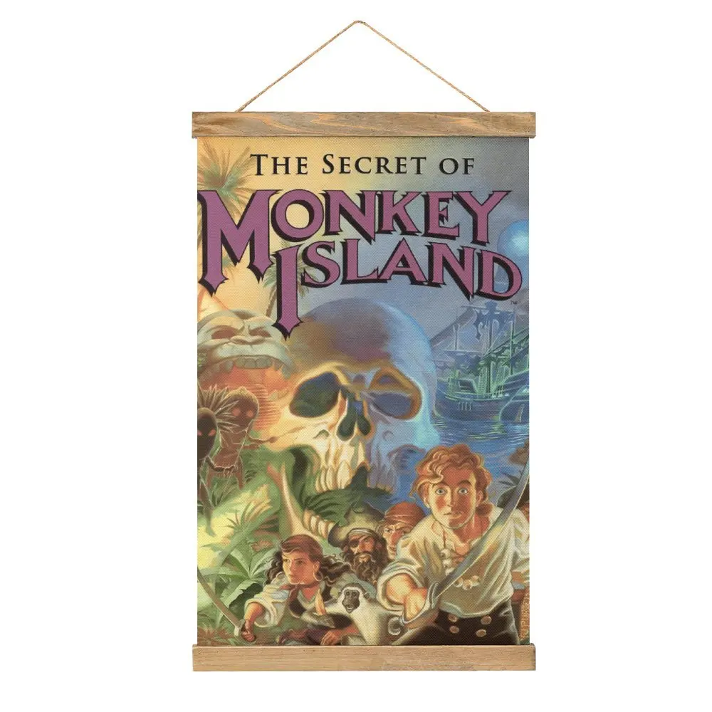

Graphic THE SECRET OF MONKEY ISLAND Canvas Hanging Picture Wall Decoration Humor Graphic Restaurant Painting Style Decorate