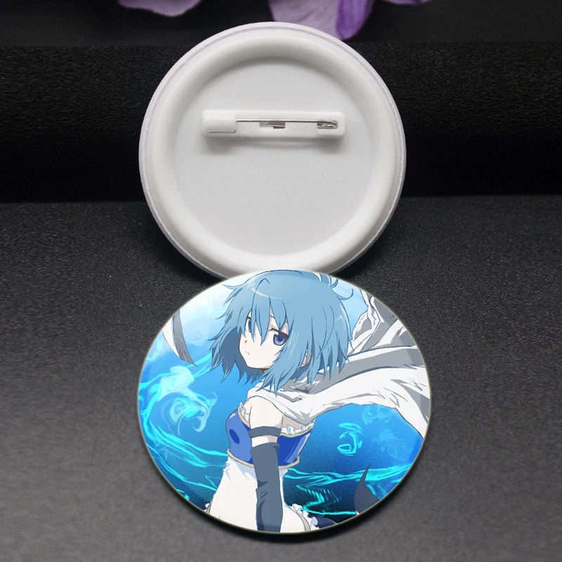 Round HD Print Cartoon Badge Cute Anime Figure Sayaka Miki Brooches Backpack Jewelry Accessories Puella Magi Madoka Magica Pins