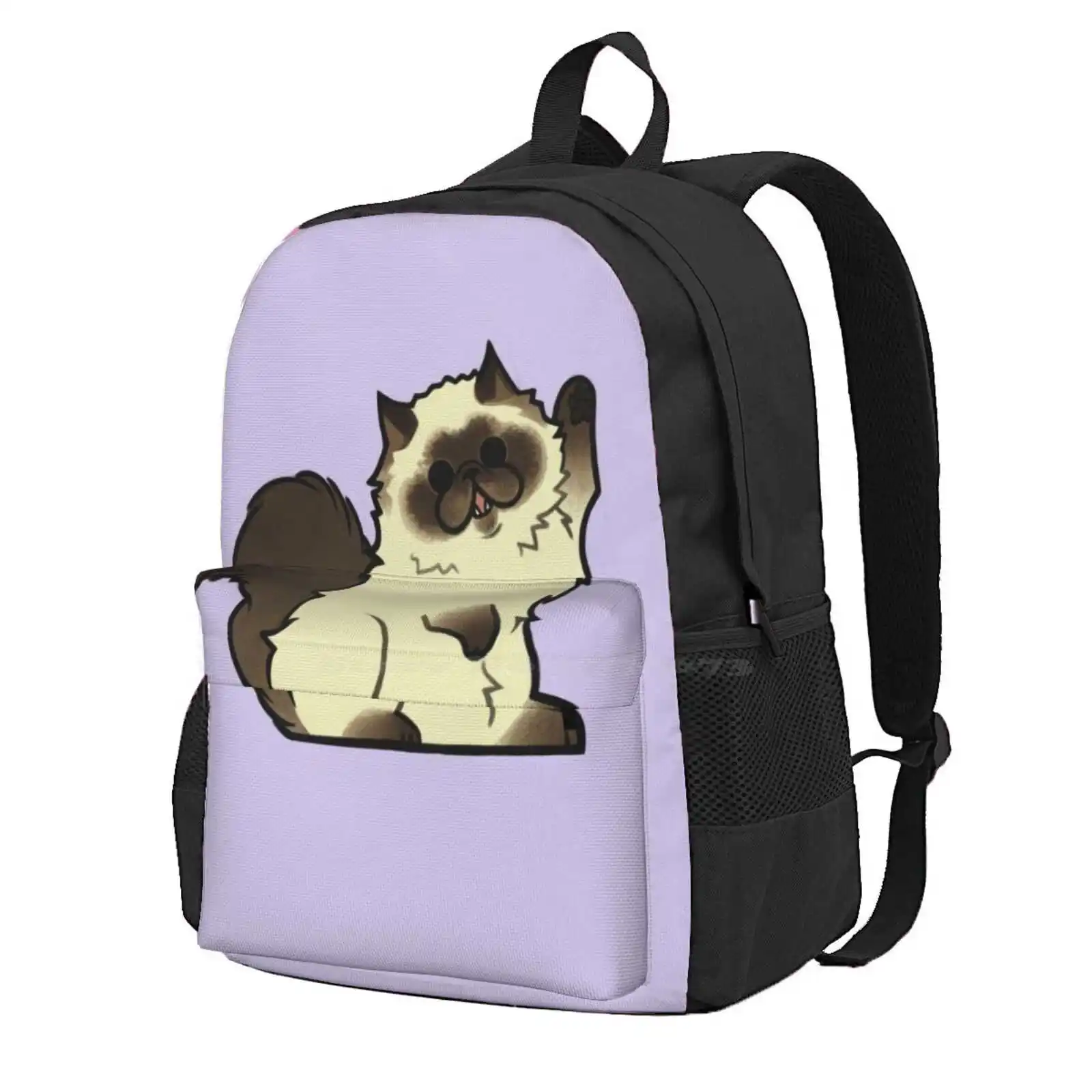 Longhair Persian Cat Hot Sale Schoolbag Backpack Fashion Bags Exotic Persian Persian Cat Siamese Cat Longhair Persian Pet Chibi