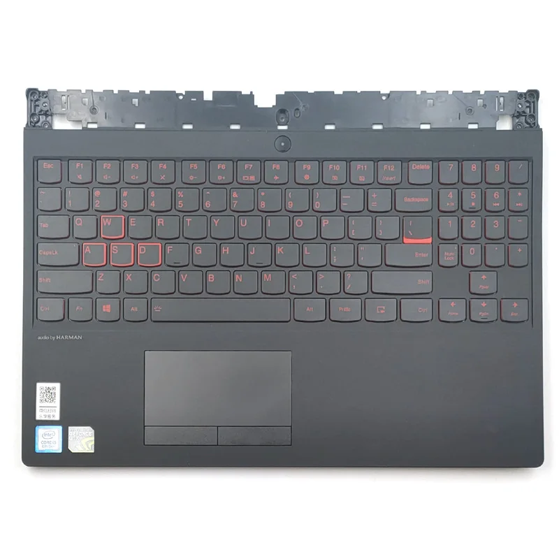 New For Lenovo Legion Y530 Y7000 Y530-15ICH Y530-15ICH-1060 Upper Case Palmrest US Keyboard Red Backlight 5CB0R40196