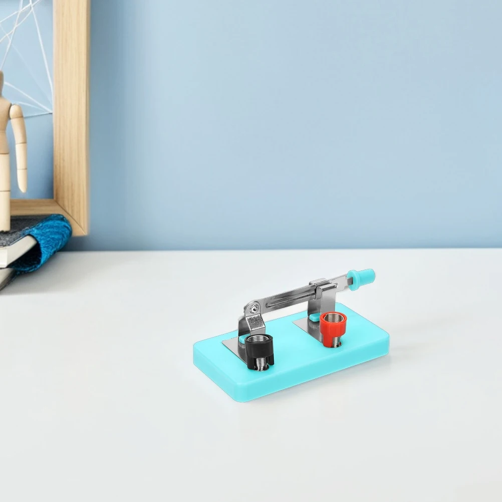 

8 pcs Experimental Teaching Switch Single-Throw Electrical Tool Sky-blue Plastic Precise Control Compact Lab Physics
