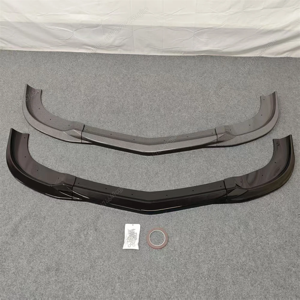 Car Front Chin Bumper Lip Spoiler For Mercedes Benz C-Class C63 AMG W204 2007 To 2010 Pre-LCI Splitter Protector Gloss Black Kit view 4