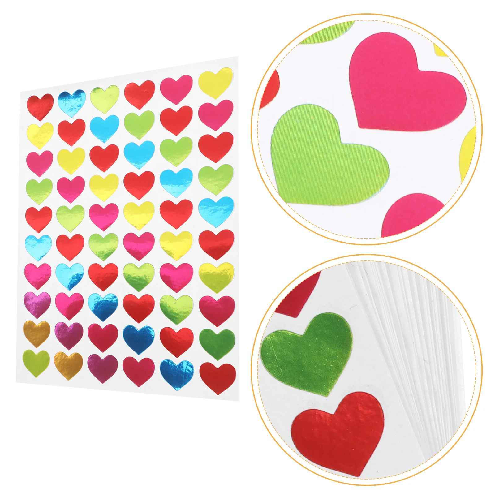 

2100Pcs Heart Shaped Stickers Multicolor Self-Adhesive Love Labels for Scrapbook Diary Crafts Valentine's Day Decorative Reward