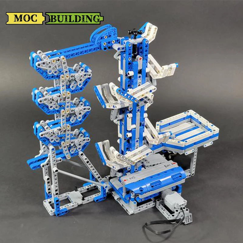 Technologia małych cząstek klocki do budowy MOC mała piłka przenośnik linia montażowa GBC zabawka do montażu edukacja łączenie DIY Model