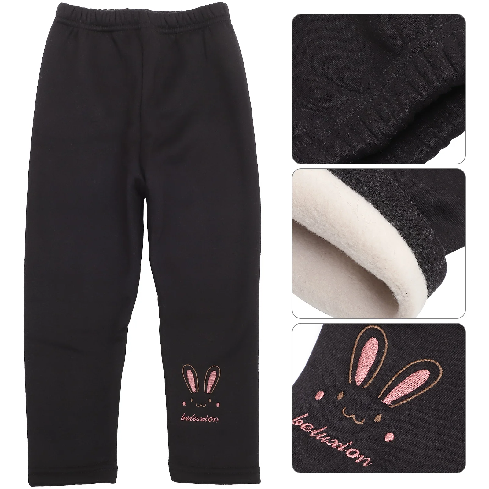 

Cozy Lined Leggings for Girls Thick Warm Cotton Flannel Polyester Winter Tights Elastic Breathable Indoors Outdoors Wear