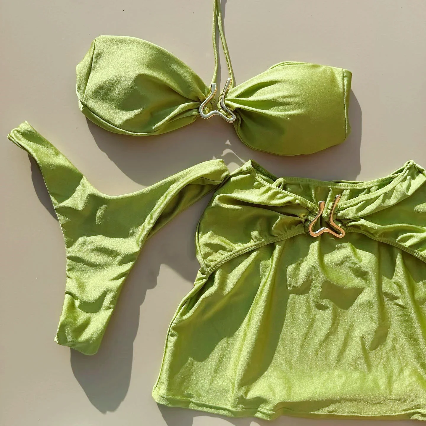 

Сексуальное микро бикини из 3 предметов, женский купальник 2025, женский купальник, бразильский комплект бикини, пляжная одежда с вырезами, купальный костюм, бикини