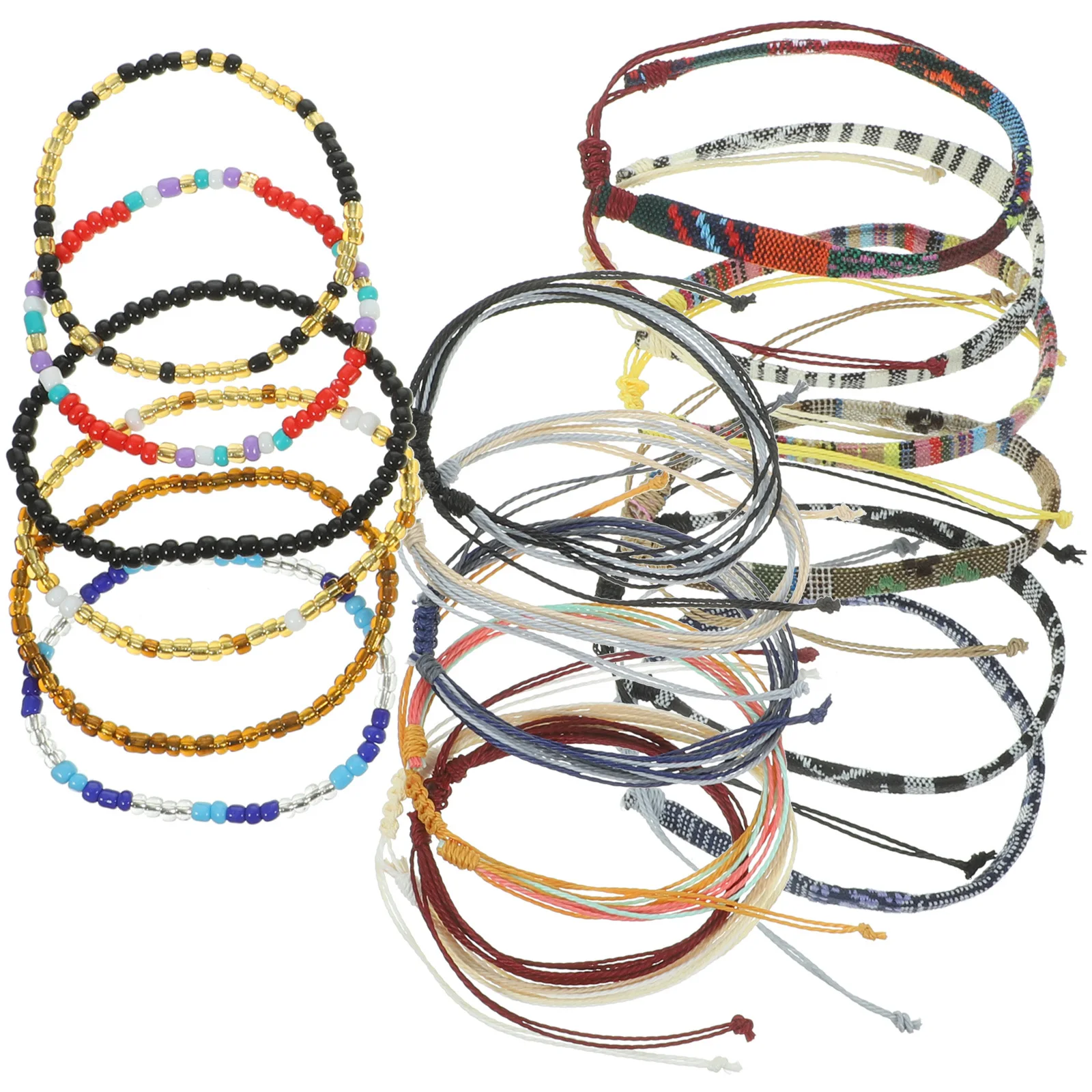 Набор из 18 цветных бисерных браслетов в богемном стиле, регулируемые