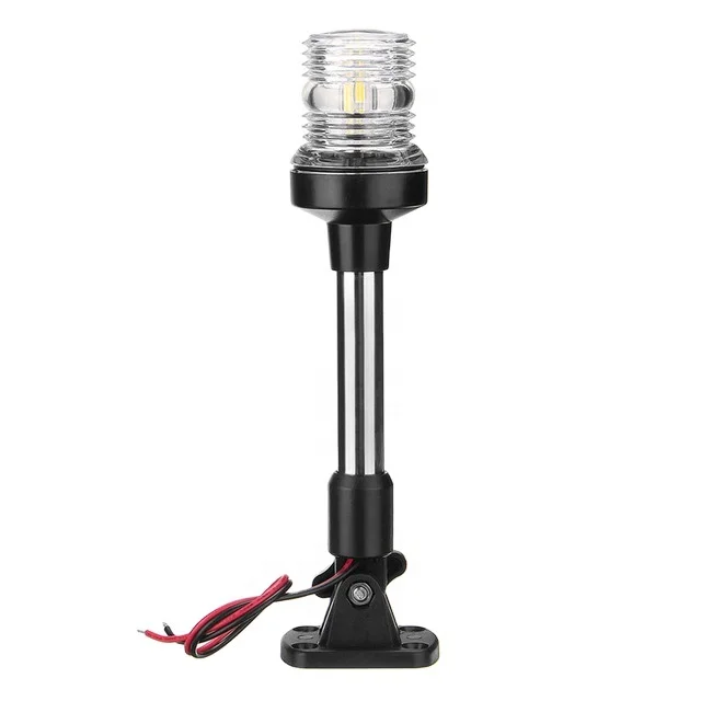 

STLF Marine Yacht Ponton Boat Accessories LED Navigation Stern Light Adjustable Fold Down Base All Around White