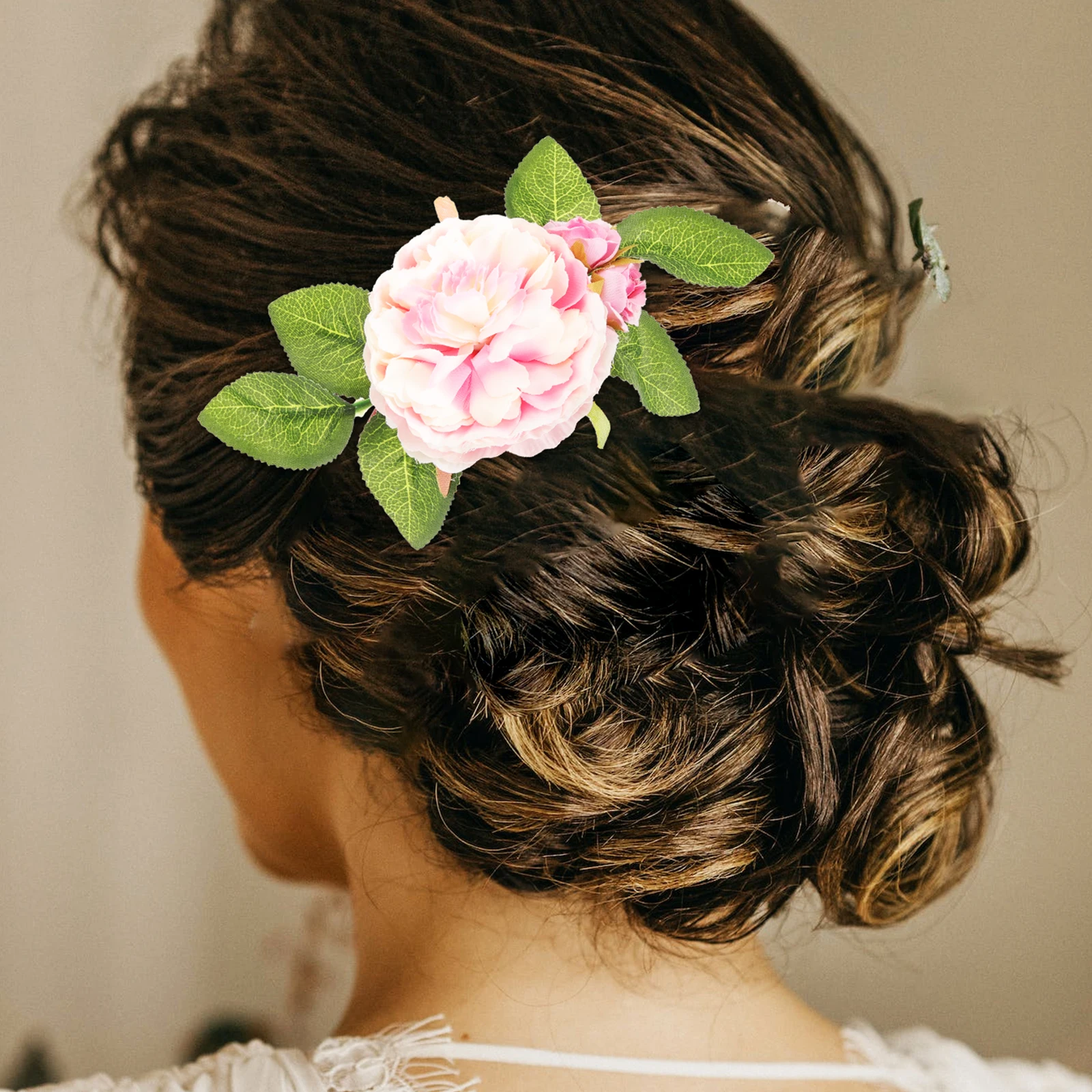 

Flower Comb for Women Decorative Head Flower Combs Durable Accessories Bridal Side Hair Piece Stylish Hair Comb for Wife