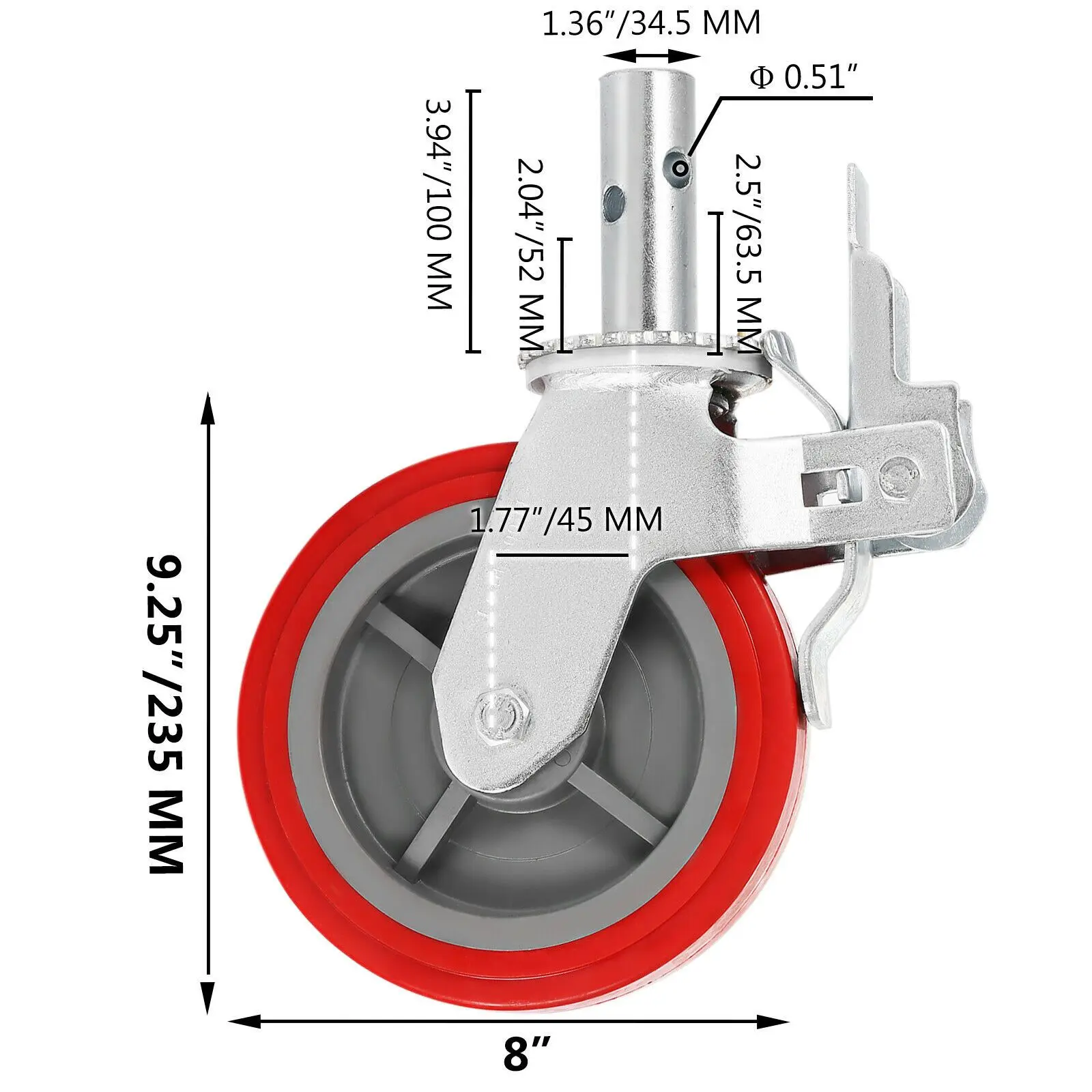 Scaffolding Wheels Set of 4, 8\
