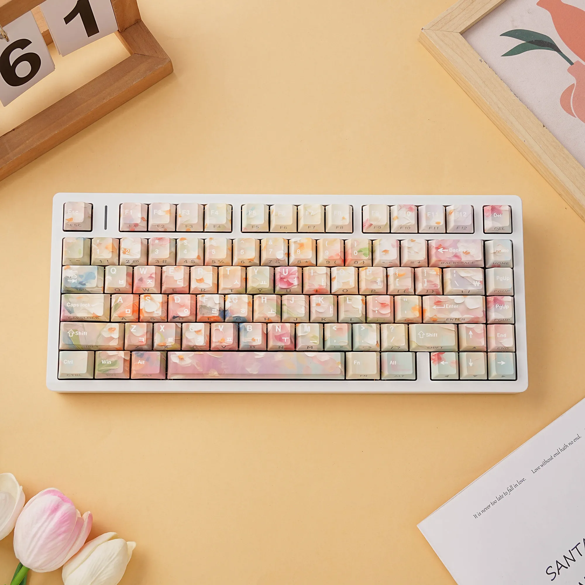 Custom 130 Key Cherry Backlight Keycap Double Print Korean Russian Japanese Spanish French German Arabic for Mechanical Keyboard