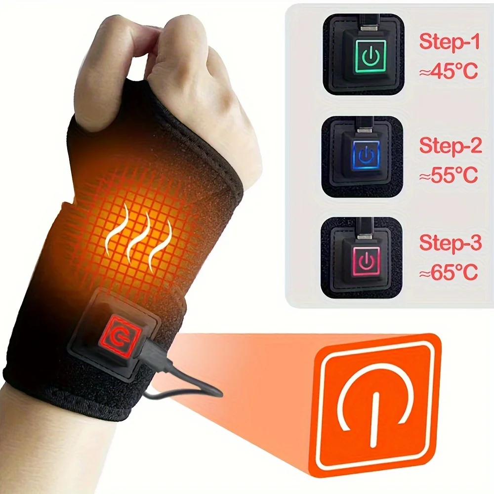 

1pcs USB powered wrist heating pad - electric massage for relaxation and warmth, an ideal gift for leg and wrist care