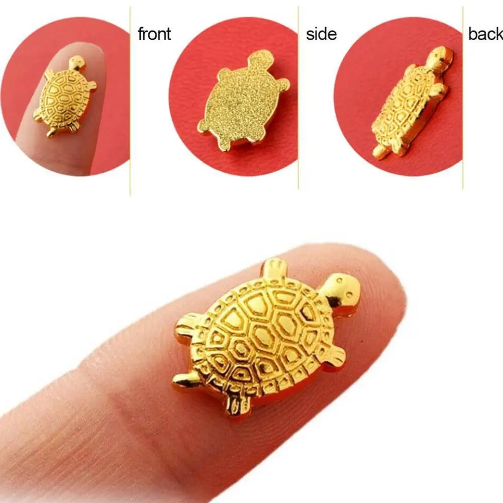 Japanese Money Asakusa Temple Small Golden Tortoise Praying Lucky Home Gift With Cards Lucky Decoration Wealth Guard D8c3