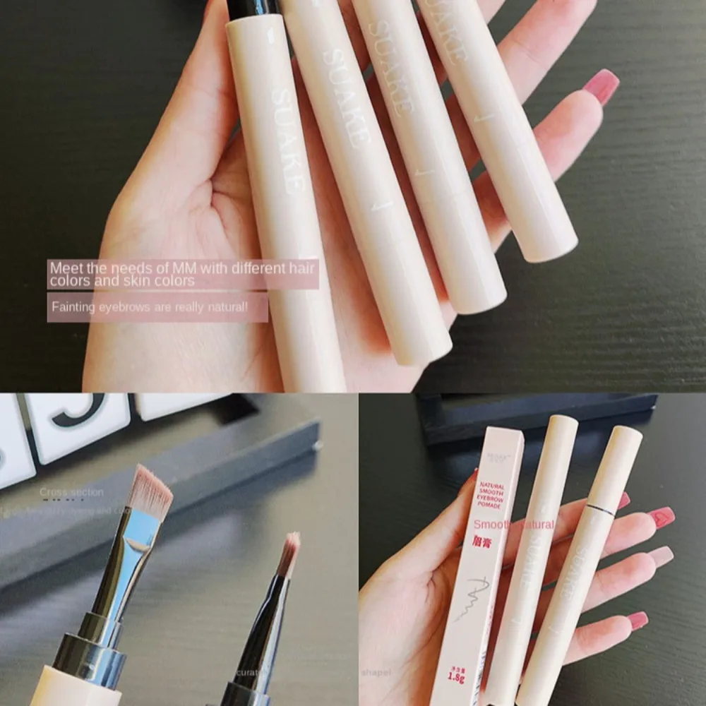 Brow Pomade 3D Eyebrow Pencil Applicator Brown Longlasting Eyebrow Gel Tint Wild Waterproof Eyebrow Cream Eye Makeup