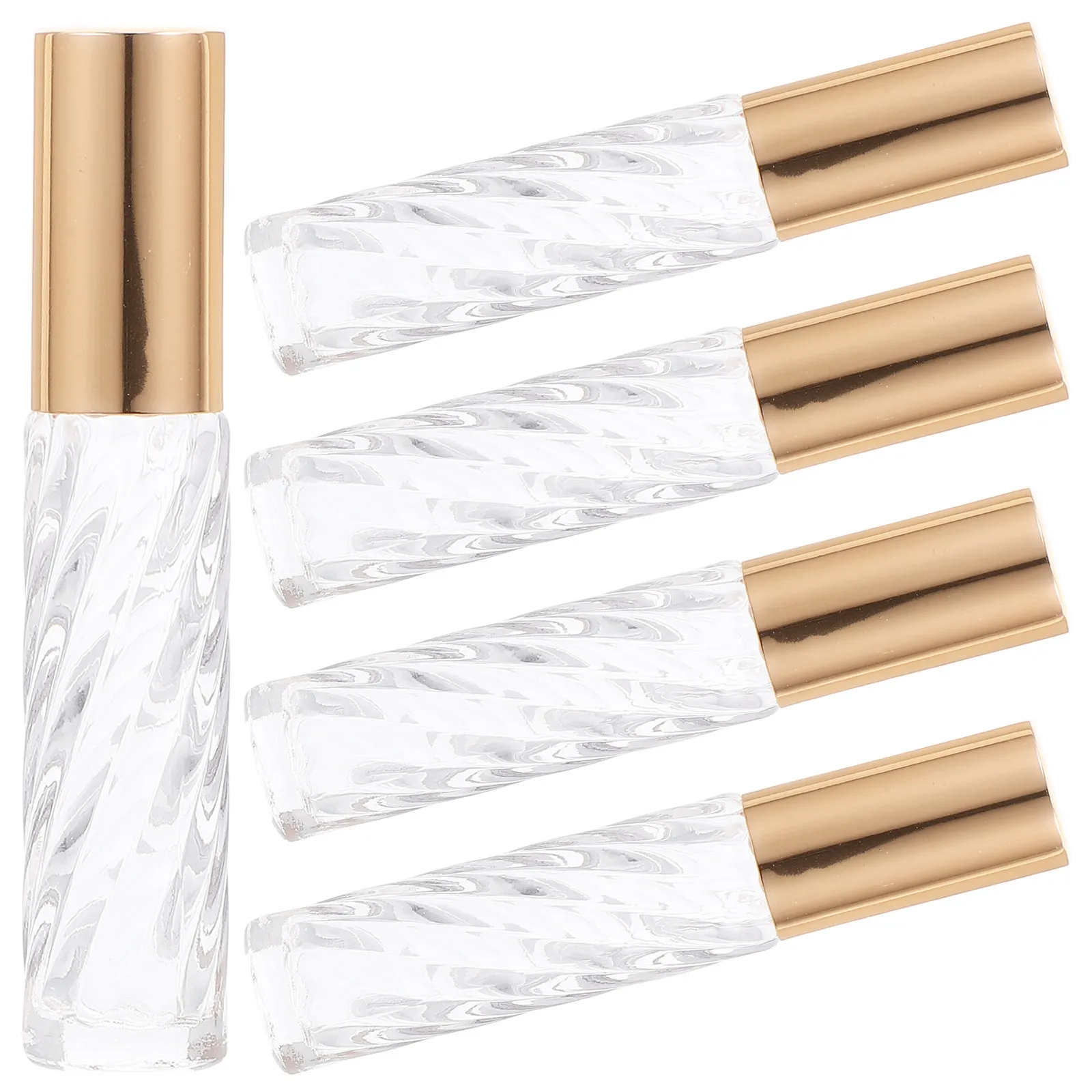 5Pcs Essential Oil Roller Bottle Clear Glass Cap No Leakage Disassemblable Design for Natural Oil Perfume Convenient