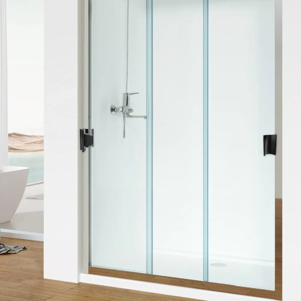 مجموعة مقبض باب الدش RV مع مجموعة برغي - أسود