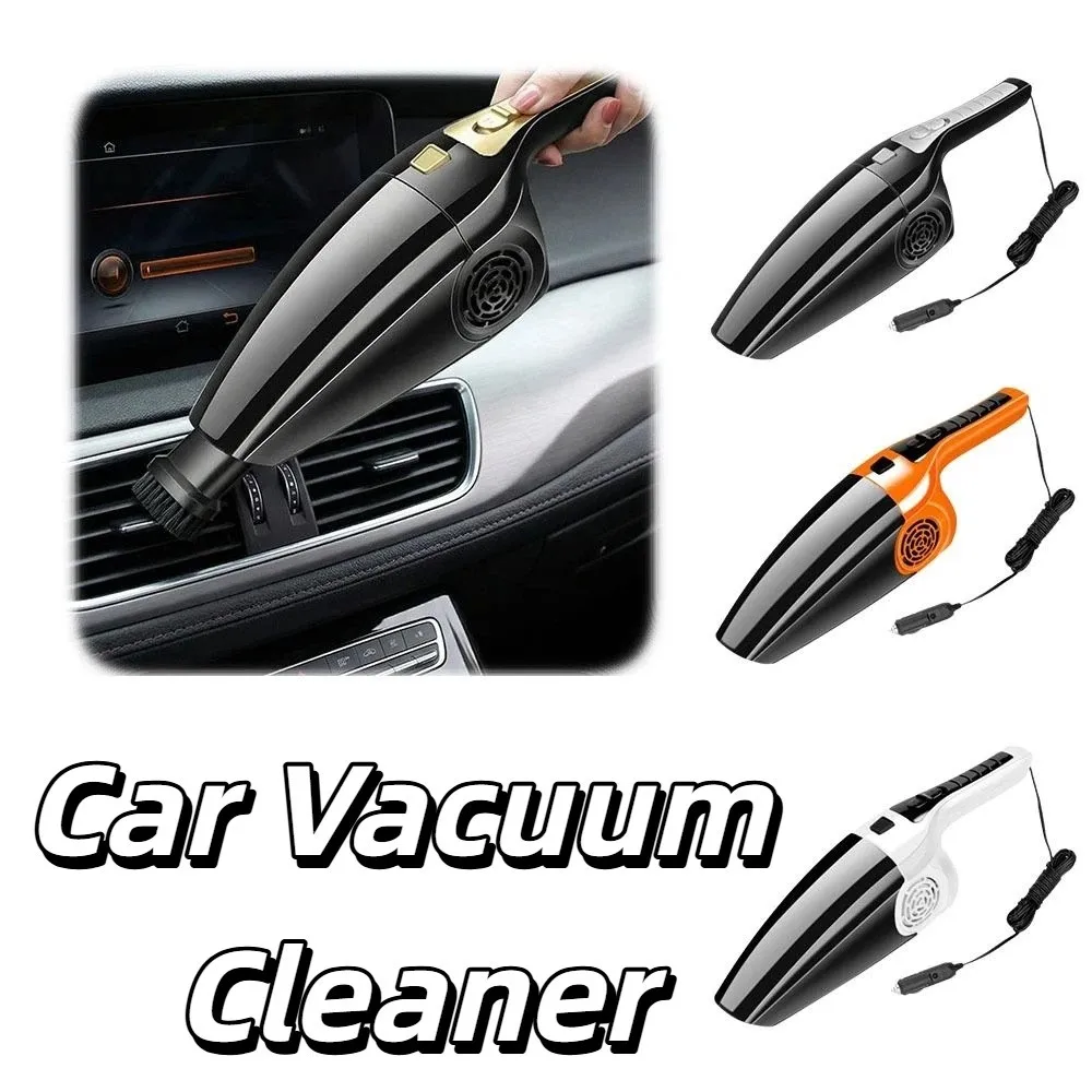 Portable High Power Car Vacuum Cleaner Dry Wet Dual Use 12V 120W Car Interior Vacuum 5M Cable Strong Suction Auto Parts Caravan