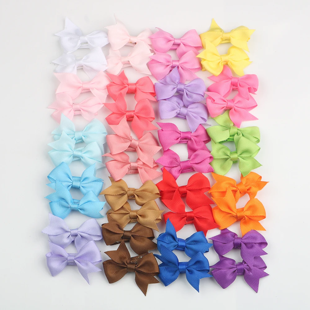 

40pcs Baby Hair Bow Clips for Girls Grosgrain Ribbon Boutique Hair Bow Alligator Clips Hair Accessories for Baby Toddlers Kids
