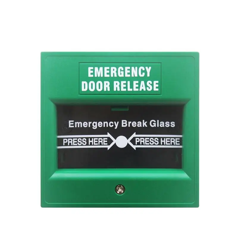 Resettable Green Break Glass Fire Alarm Exit Emergency Door Release Button Fire Alarm Push Button for Alarm System