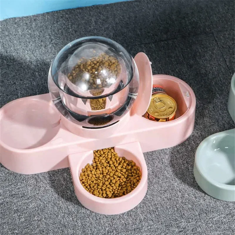 

Water Fountain for Cats and Dogs, Double Bowls, Teddy Feeder, Drinking Water Dispenser, Pet Supplies, New, 2 in 1