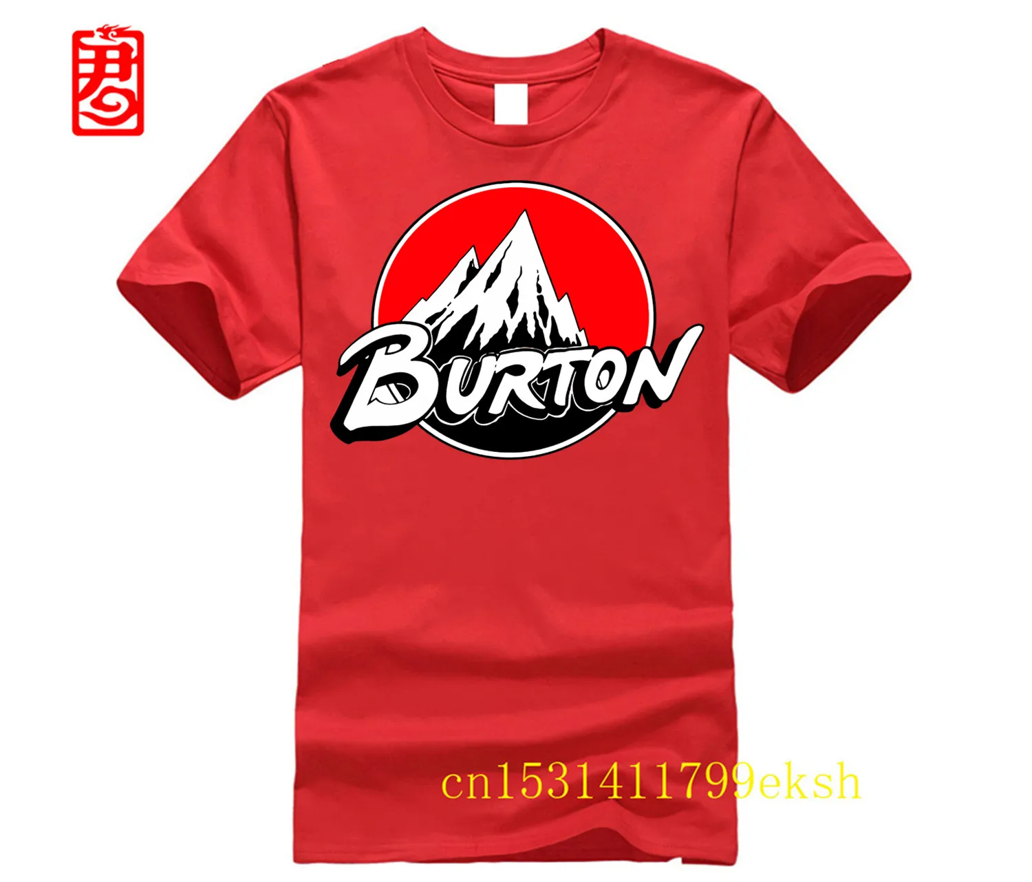 Red Burton Logo Arrow Snowboards T Shirt Cartoon Tee Shirt Homme Top Tees Men Cool 2023