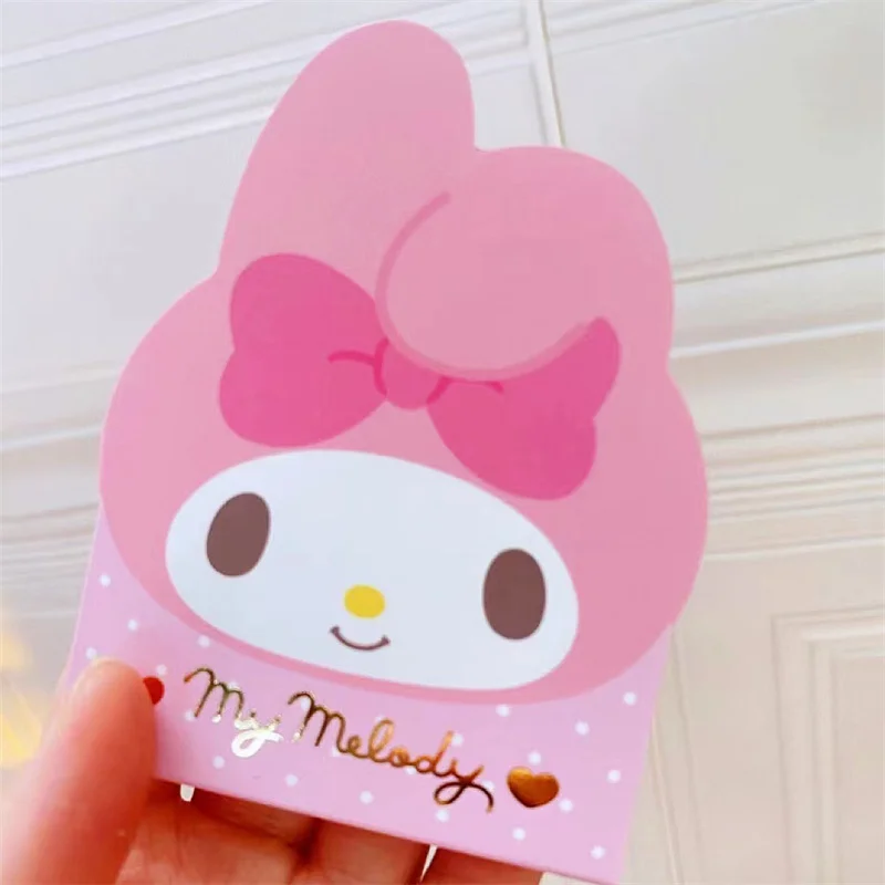 6pcs/lot Sanrio Melody Kuromi Cinnamoroll Memo Pad Sticky Notes Stationery Label Notepad Planner Sticker Post School Supply