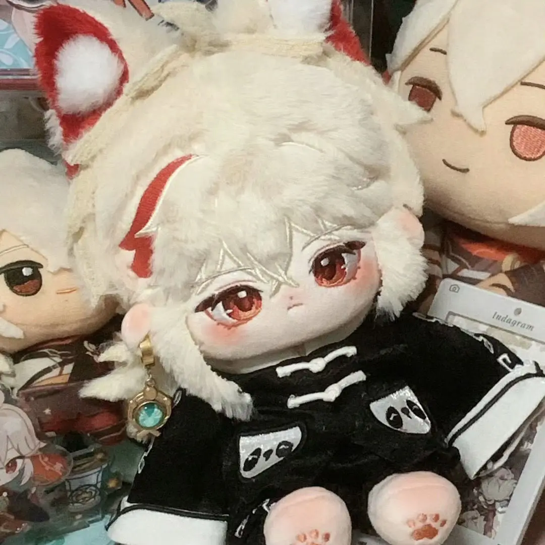 20cm Game Surrounding Cute Stuffed Doll COS Genshin Impact Kaedehara Kazuha Cotton Doll Dress-up Plush Body Kids DIY Gift Toys