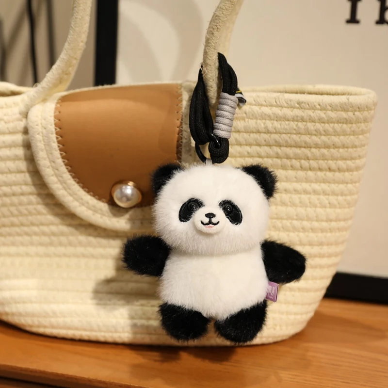 Cute Animal Plush Toys Kawaii Cat Dog Fox Panda Pendant Bag Accessories Keychain Bag Car Pendant Kids Xmas Gift