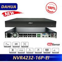 Dahua Original NVR4232-16P-EI 32CH 1U 16PoE 2HDDs WizSense Network Video Recorder International Version Firmware Upgrade