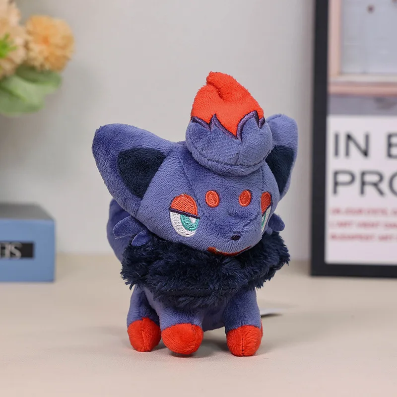 Nuevo estilo Zorua Hisuian Zorua brillante Pokemon llavero de juguete de peluche juguetes de peluche regalos de cumpleaños de alta calidad