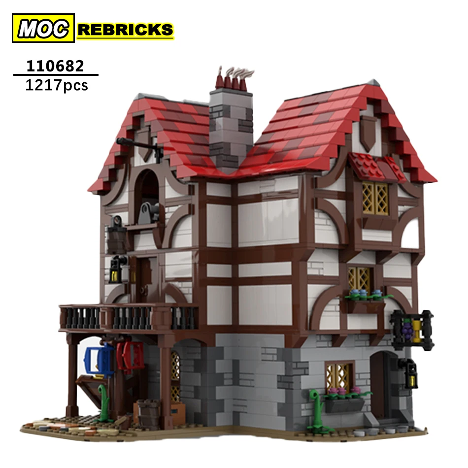 Creative Street View Series Architecture Modular Alley's Inn MOC-110682 Building Block Model Experts Collection Bricks Kids Toys