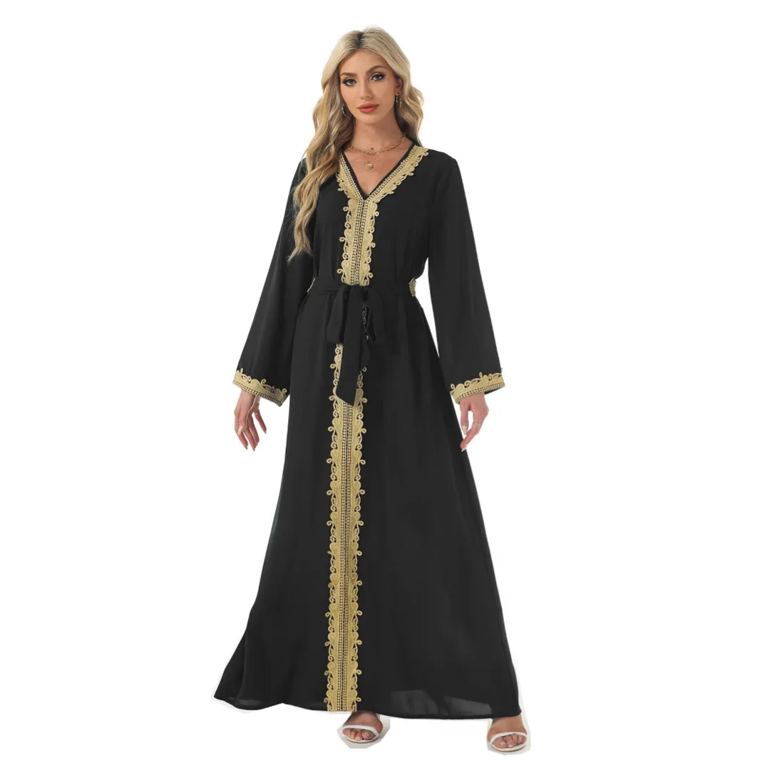 

Middle East European and American Arab Women's Dress Long Dress Elegant Abayacw52894