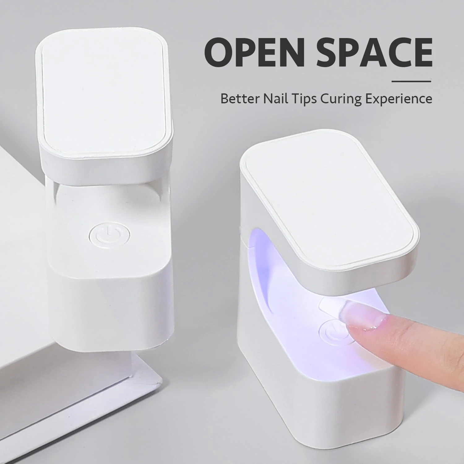 โคมไฟเล็บ Mini Cube แบบชาร์จไฟได้ - ใช้ในบ้านแสง UV/LED ขนาดกะทัดรัดสําหรับเจลทาเล็บแห้งเร็ว ไม่มืดมือ