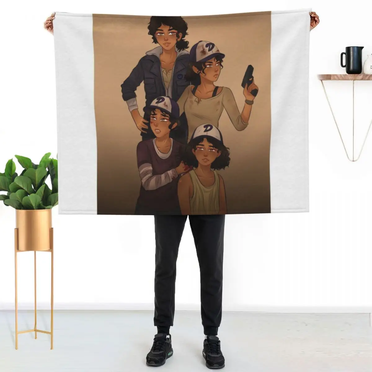 Thank you Clem.. Throw Blanket christmas gifts sofa bed Soft Big Soft Plaid anime Bed Fashionable Blankets