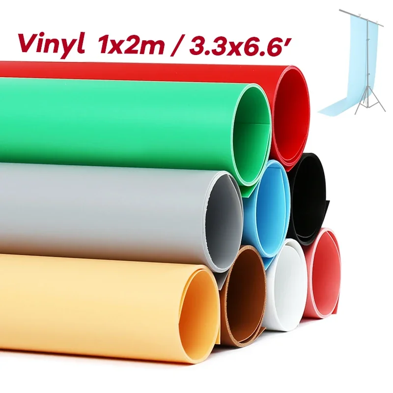 Solid Color PVC Backdrops Seamless Glare-free Vinyl Background for Product Shooting Stock Photos Portraits Photography Studio