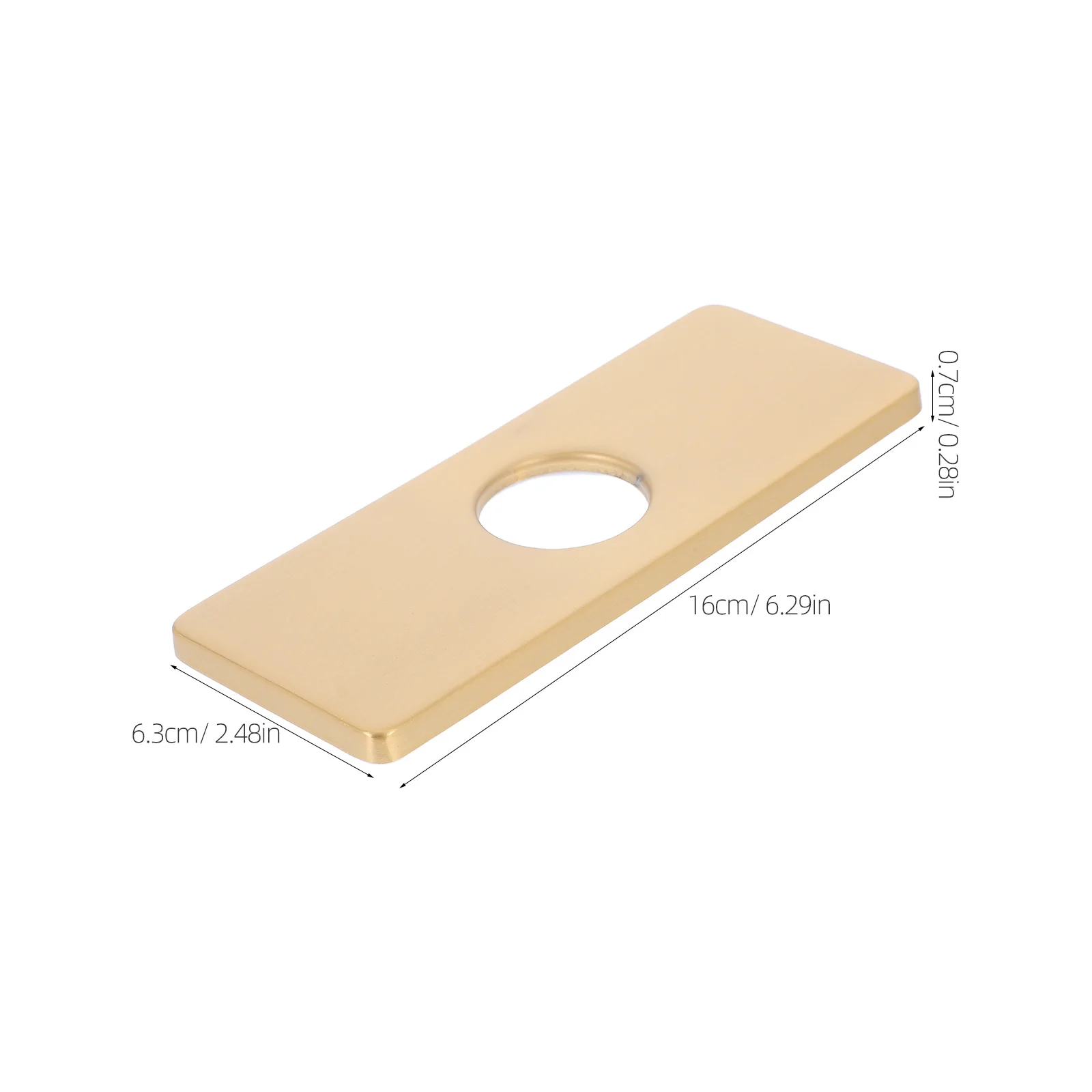 2 قطعة مياه الحنفية قاعدة الزخرفية لوحة الفولاذ المقاوم للصدأ مستطيلة غطاء ثقب الحوض للحمام تركيبات صنبور المطبخ دش