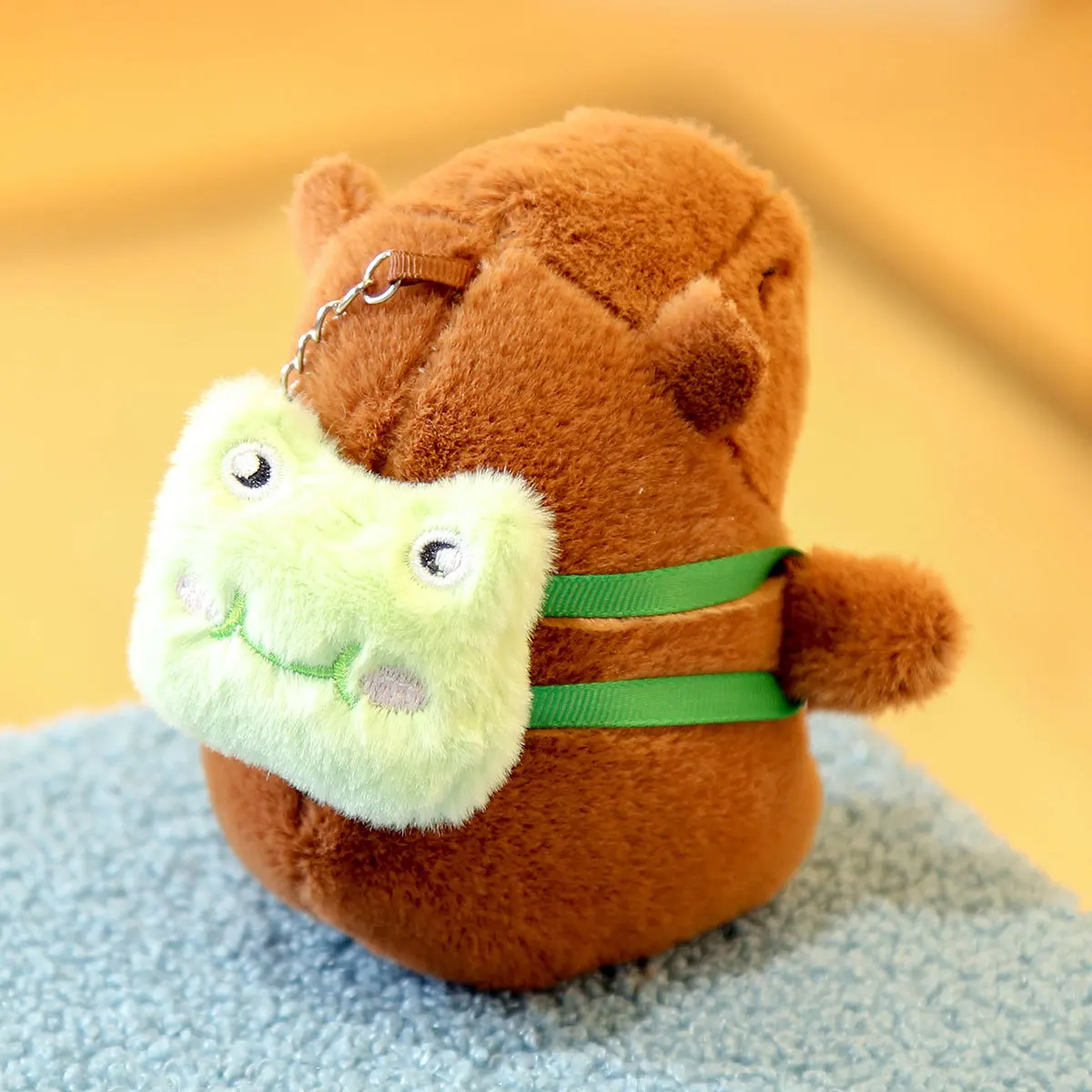 Schattige Capibara pluche pop hanger sleutelhanger konijn kikker rugzak pluche gevulde pop cartoon Capybara sleutelhanger kinderen verjaardagscadeau