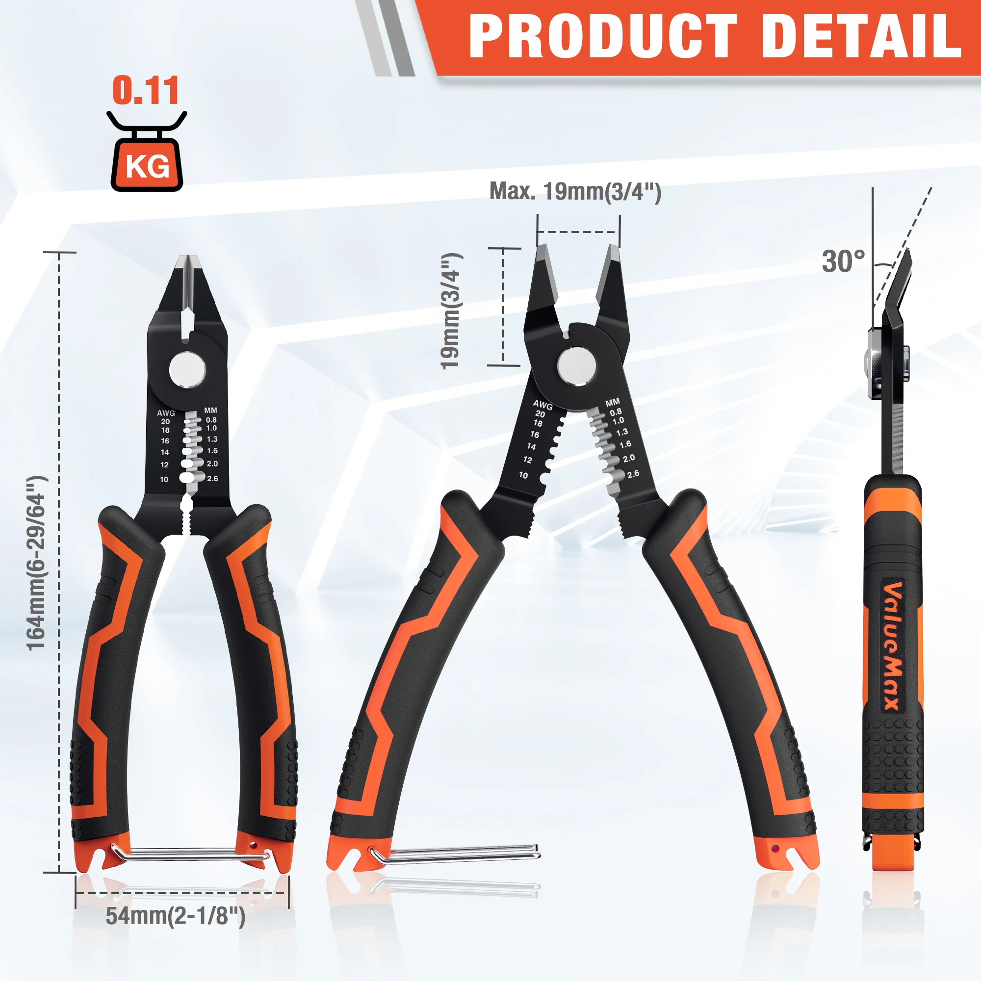 Imagem -02 - Valuemax-alicate Diagonal Universal Cortadores Elétricos Fio Fio Stripper Corte Side Snips Ferramenta de Mão em em