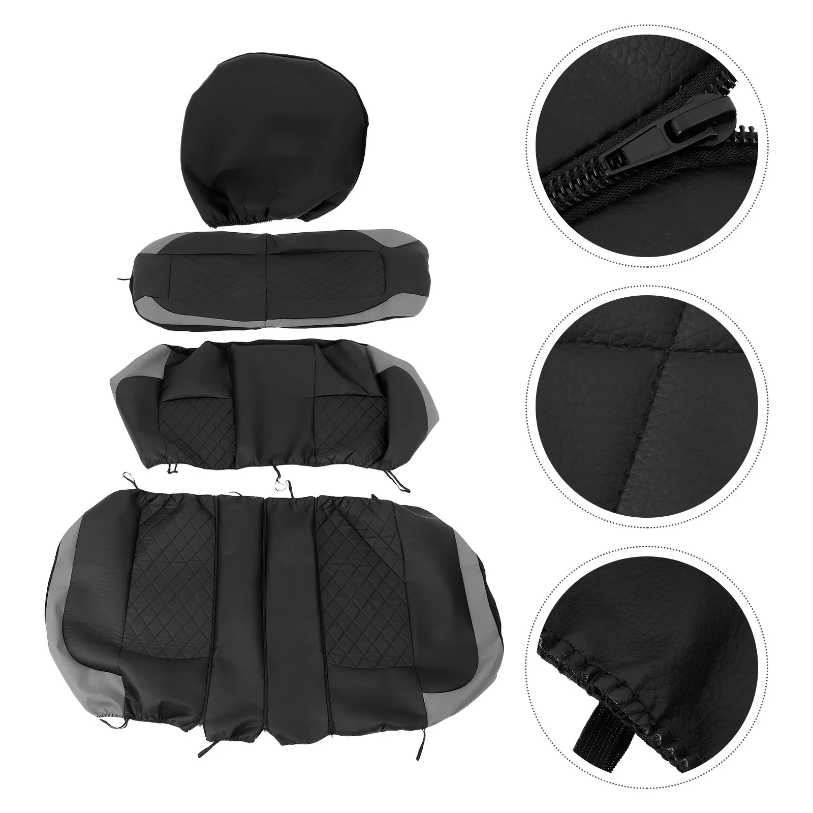 

9 комплектов чехлов для автомобильных сидений, полный комплект, роскошные, из материала PU, нескользящие, износостойкие, защита для передних и задних сидений, для легковых автомобилей, внедорожников, грузовиков