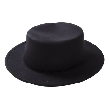 Chapeau Fedora Panama à large bord pour homme et femme, casquette élégante, Beige, noir, rouge, nouvelle mode, automne hiver