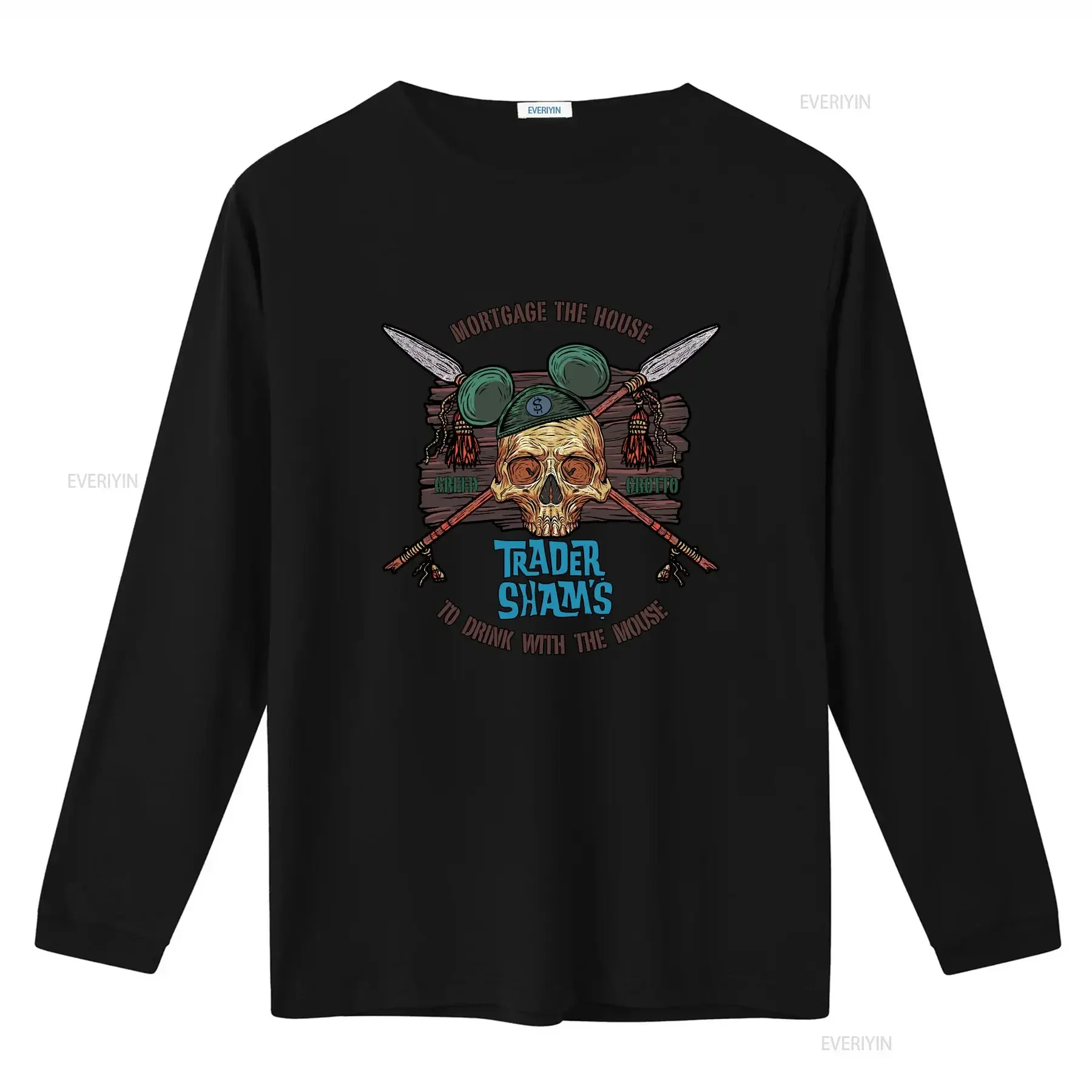 تي شيرت تاجر شام تيكي بار محاكاة ساخرة تي شيرت عتيق مغسول مريح ناعم قابل للتنفس أوم ممتد ملابس خروج عصرية