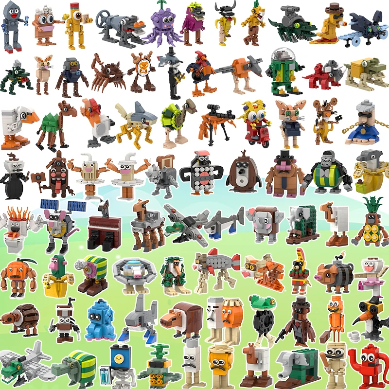 

MOC Italian Brainrot Building Blocks toys Tung Tung Sahur Tralalelo Tralala Bricks Toy for boy Gifts Halloween Birthday