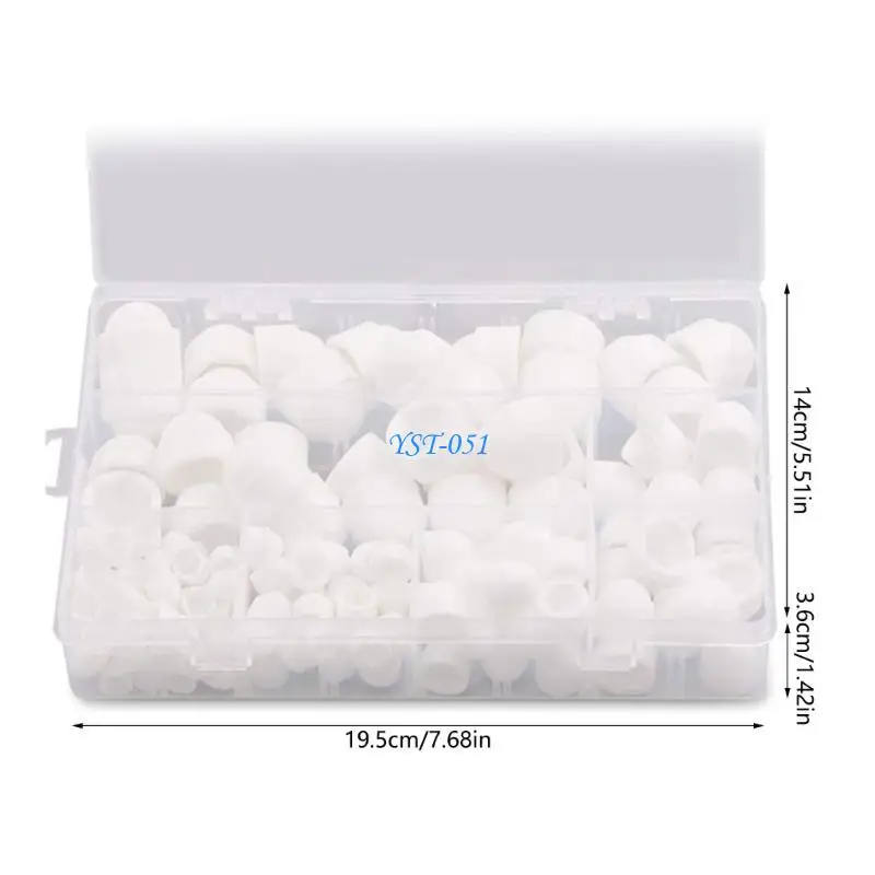 E15A 145 قطعة/المجموعة/المجموعة صواميل سداسية مع قبعات مجموعة صواميل ذاتية القفل تشكيلة مجموعة قفل صواميل برغي صواميل مترابطة مع #6