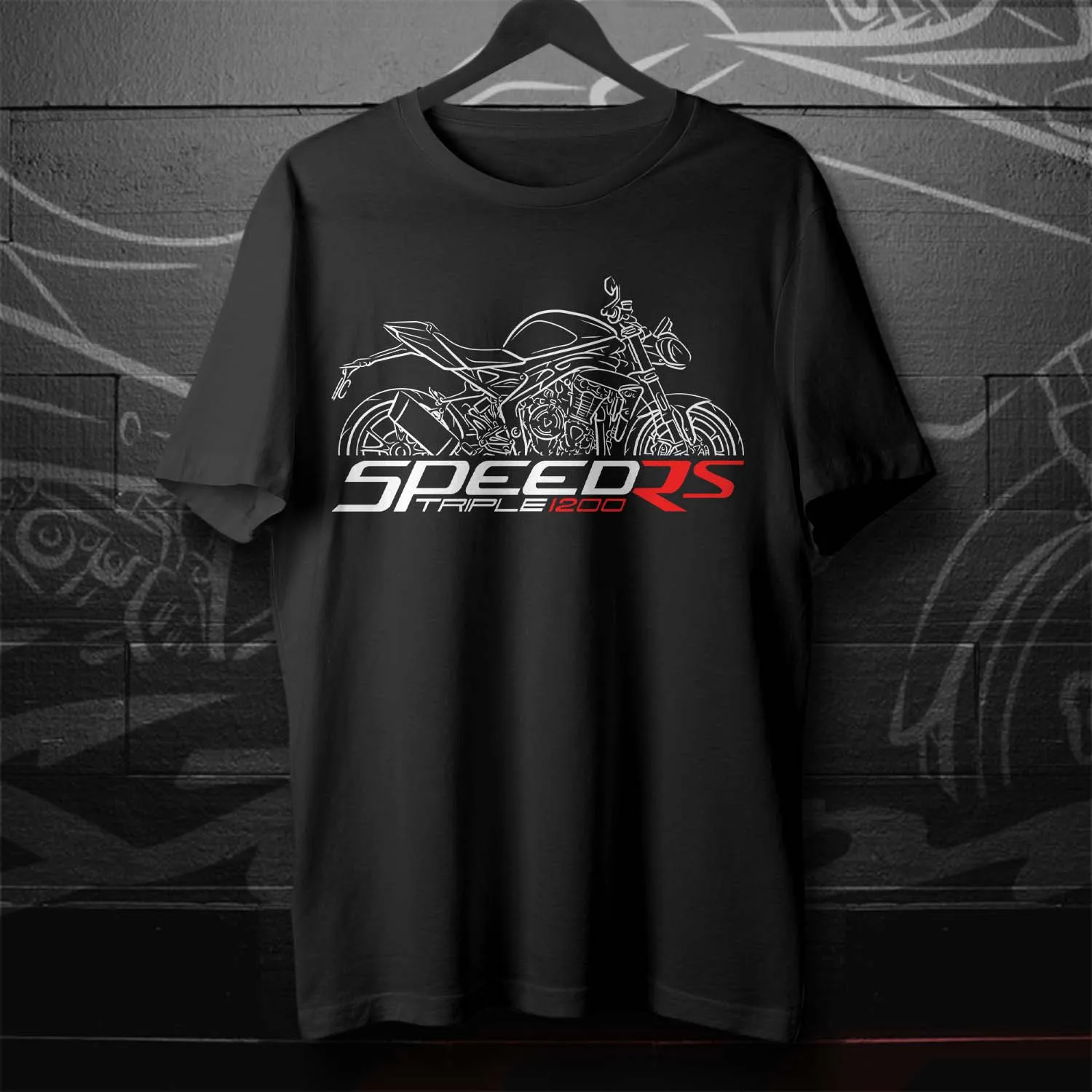 Classic British Speed Triple 1200 RS Motorcycle T-Shirt 100% Cotton O-Neck Summer Short Sleeve Casual Mens T-shirt Size S-3XL