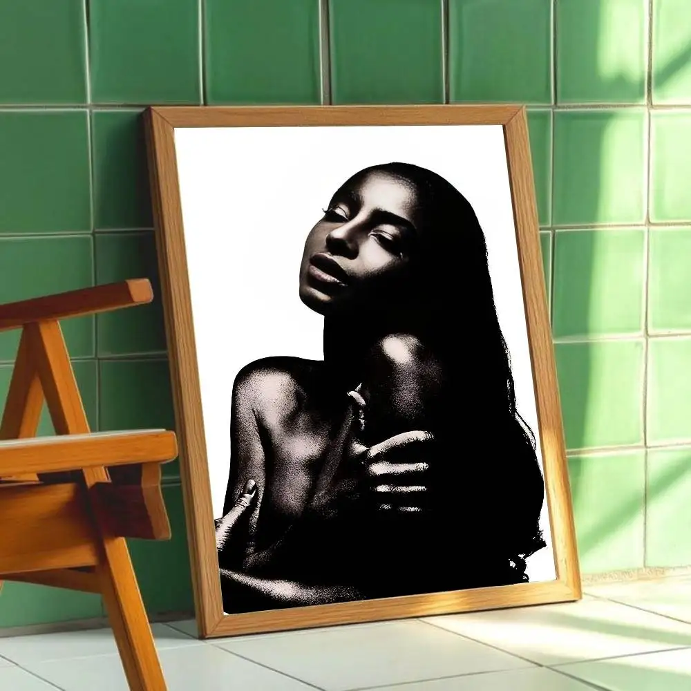 الحديثة العصرية Sade الموسيقى أسود أبيض الموسيقار المشارك ذاتية اللصق الفن ورق مقاوم للماء ملصق مقهى بار غرفة جدار ديكور