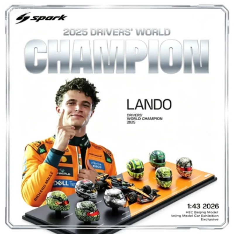 

SPARK 1:43 Выставка моделей автомобилей 2026HEC в Пекине, коллекция лимитированной серии Милан Норрис, чемпионат мира F1 2025 года.
