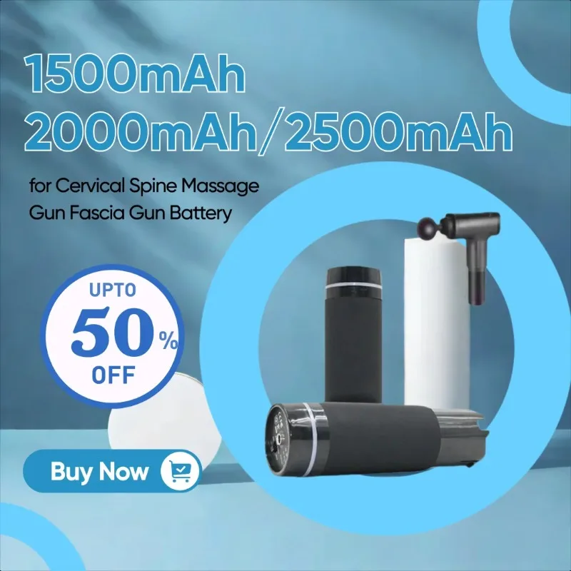 

New 24V 1500mAh/2000mAh/2500mAh Rechargeable Lithium-ion Battery for Cervical Spine Massage Gun Fascia Gun Battery